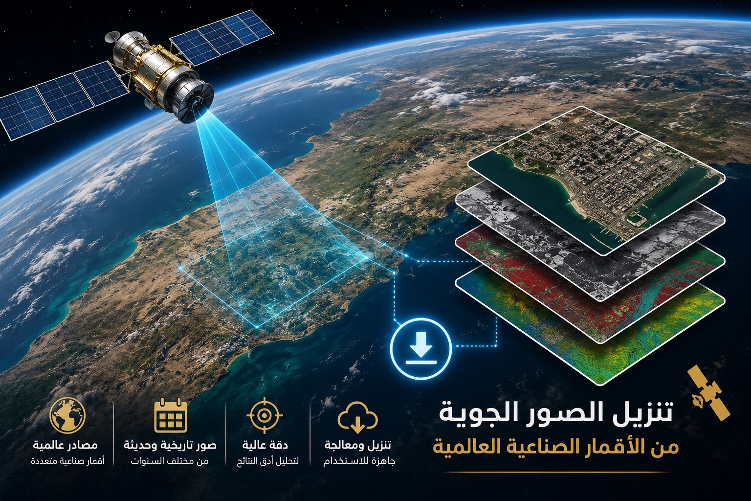 تنزيل الصور الجوية من الأقمار الصناعية العالمية